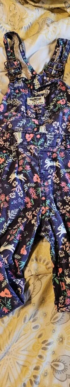 OshKosh B'gosh Purple Floral Top with Pink and Green Accents